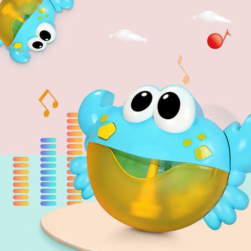 Adorable Red Plastic Cartoon Crab Baby Bath Toy With Music And Bubble Fun Machine