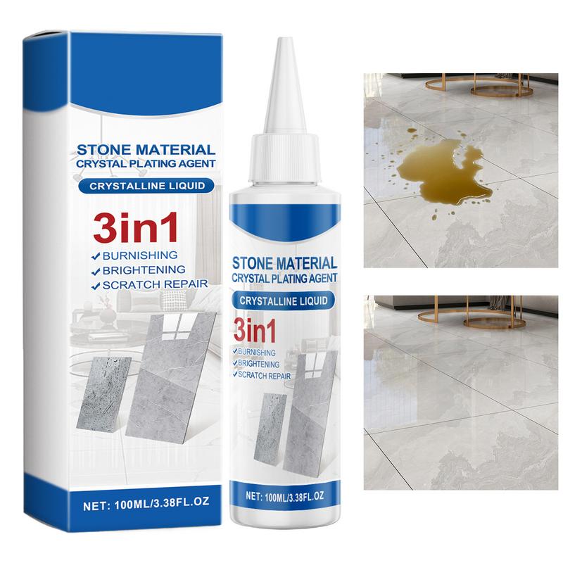 

Stone Crystal Plating Agent Stone Care Stain Remover Effective Marble Oil Stain Cleaner Stone Crystal Plating Coating 100ml CN