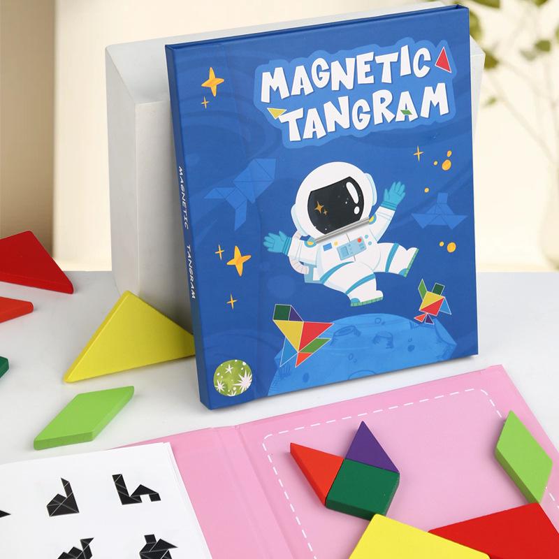 Magnetic Tangram Educational Puzzle for Children - Creative Assembly Toy for Early Learning