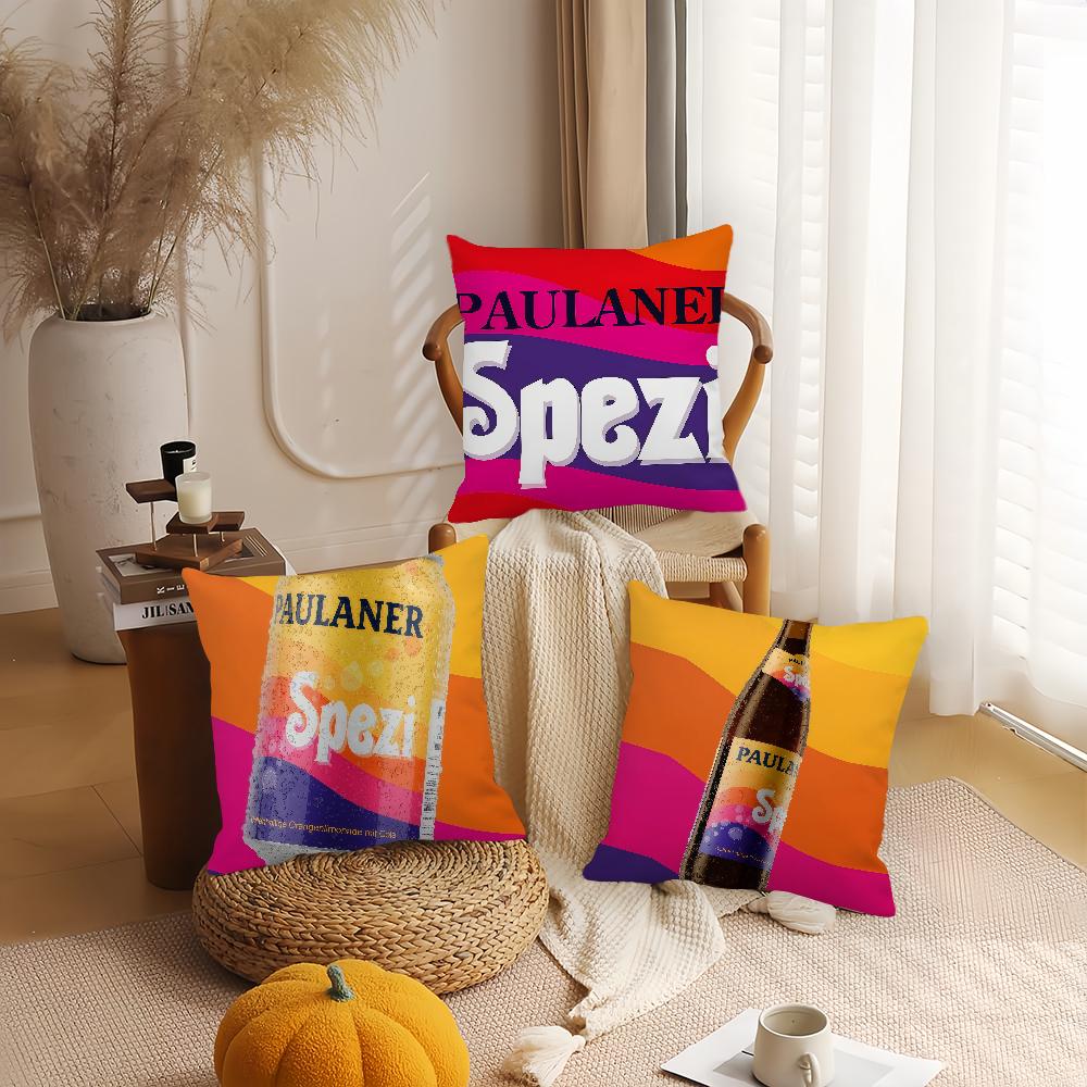 Fashion P-Paulaner S-Spezi Pillow Case Suitable For Bedrooms Living Rooms Cars Home Decoration