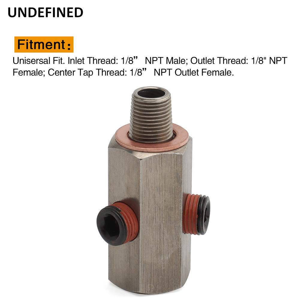 Stainless Steel 1/8'' NPT Oil Pressure Sensor Sendor Tee Adapter to 1/8 NPT Gauge T-Piece Car Accessories