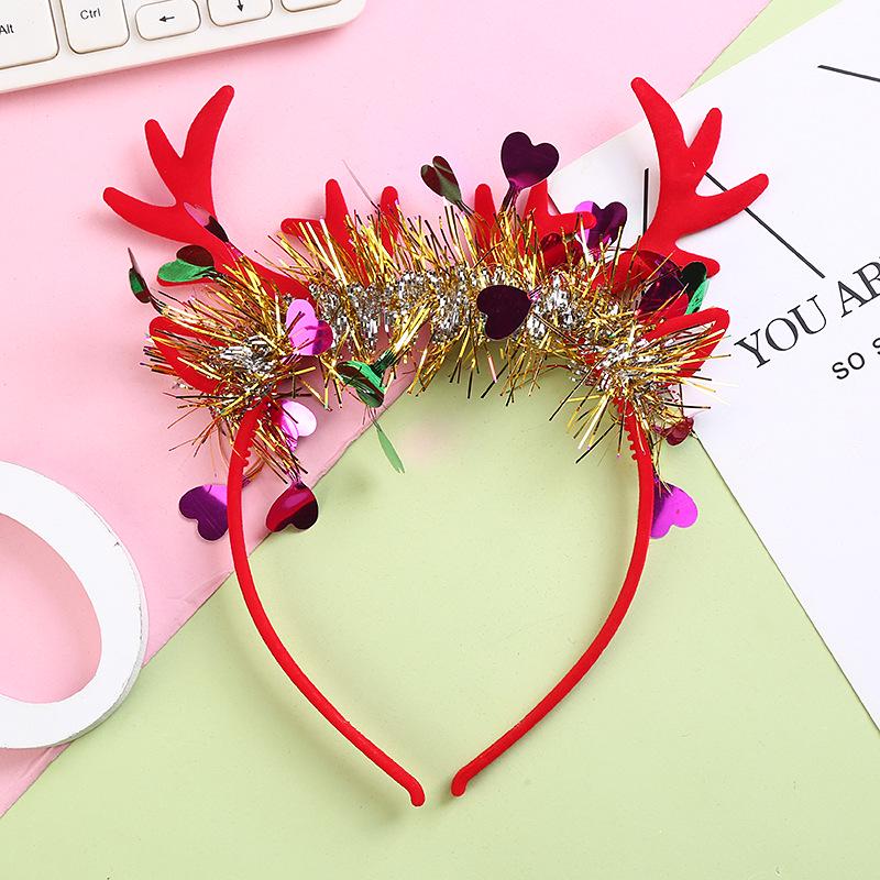 Christmas Reindeer Antler Headband - Festive Hair Accessory for Women & Children