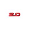1Pc Car Styling 3D Small Metal Silver/Black/Red 2.0 Logo Emblem Side Fender Badge Rear Trunk Sticker For CRV Accord Decoration