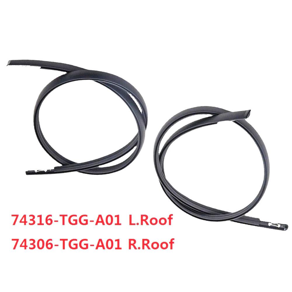 Pair New Black Roof Trim Molding Kit Fit For 2016-2021 Honda Civic Sedan 5-Door