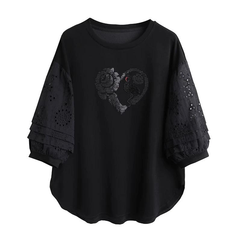 

Жіноча повсякденна туніка великого розміру з рукавами з паєток, вільна, на ґудзиках, сорочка, блузка, топи