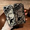 Coque de téléphone en TPU transparent avec panneau de manga One Piece Sanji pour iPhone 15 Pro Max et Samsung Galaxy S24 Ultra, Coque antichoc