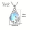Elegant Moonstone Teardrop Pendant Necklace Suitable for Daily Wear and As a Gift