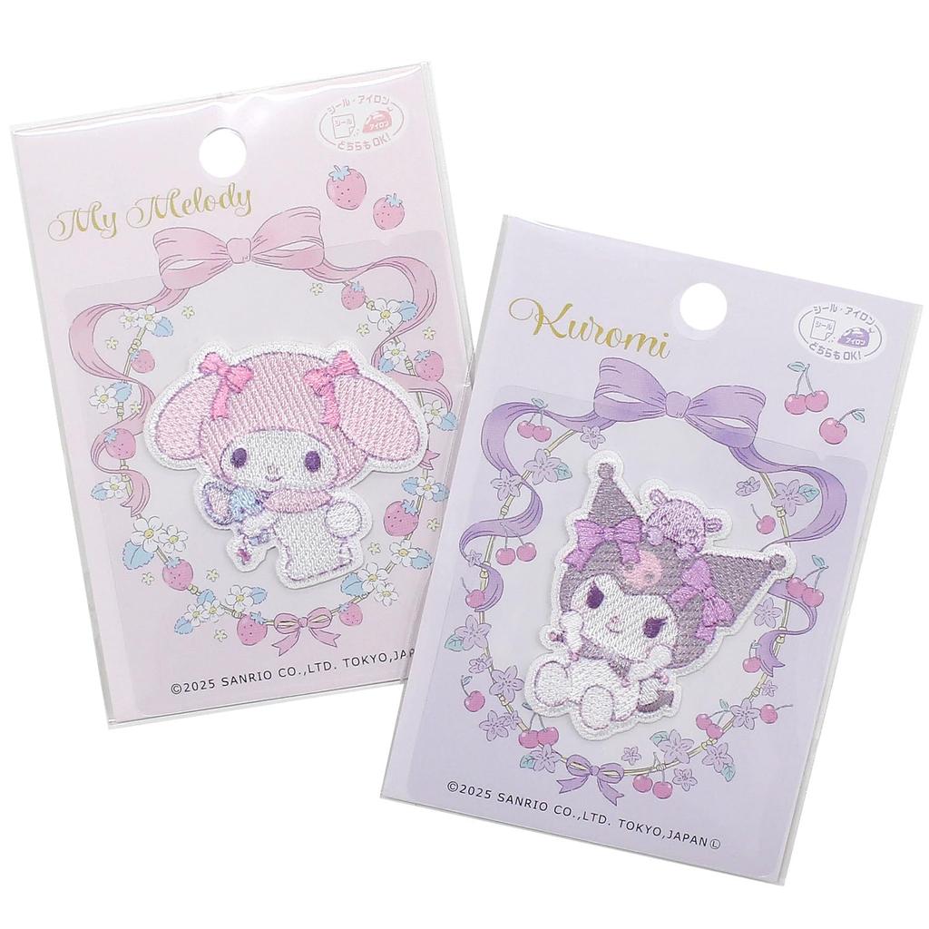 Pioneer Sanrio characters Fluffy Plush Hug My Melody 1 49mm x 45mm Adhesive sticker and Patch, piece, (width) (height), (Both iron-on), SCW601-SCW82