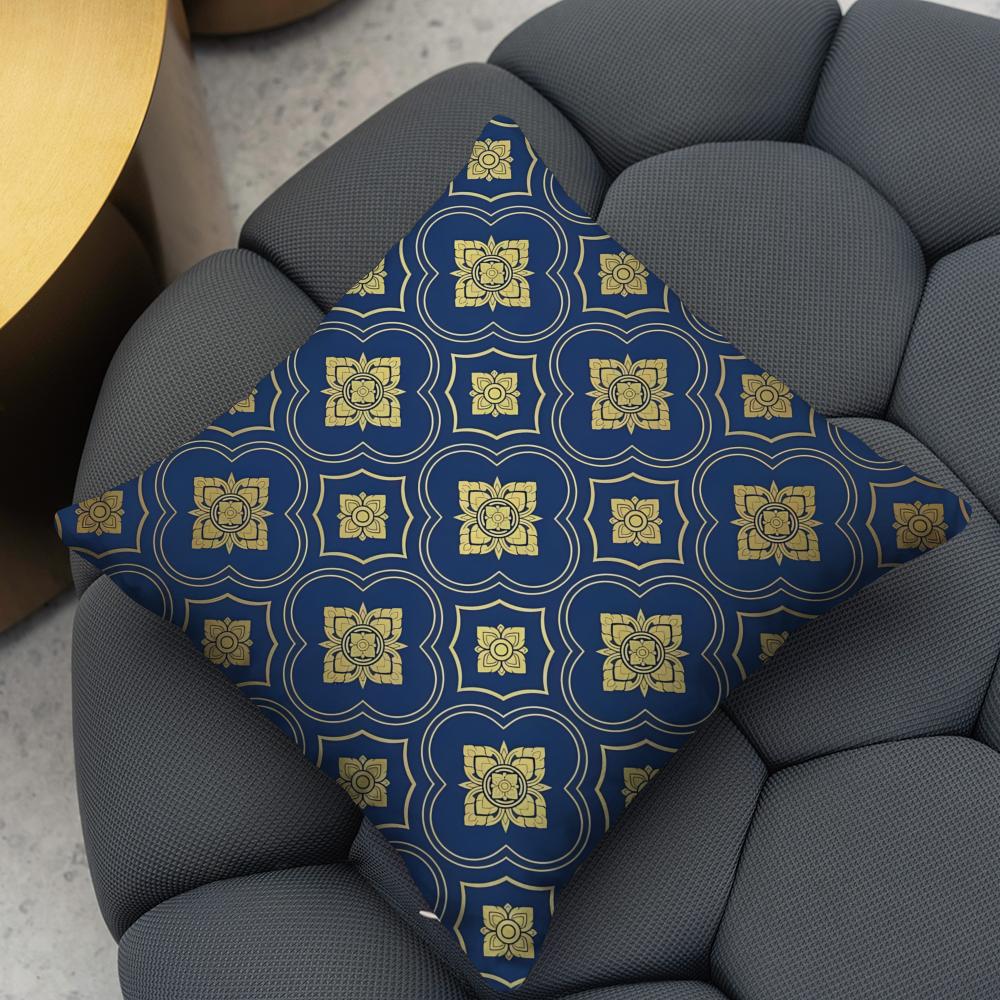 Indonesien Batik Design Kissenbezug 2-in-1 Wendbar Plüsch Kissenbezug | Auto/Sofa/Bett | Perfektes Geschenk