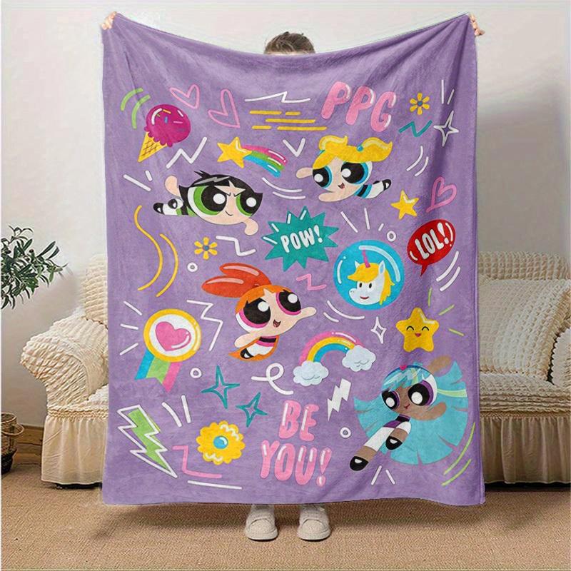 

1pc, Powerpuff Girls Throw Blanket, Soft & Cozy for Home Decor, Couch Cover, Travel, Camping, Car, Beach, Office Nap, Perfect Gift for FriendsA059 130x150cm