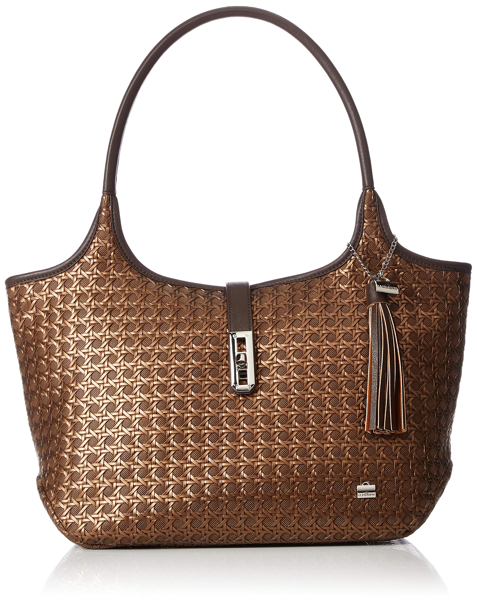 

French Fabric SAFECO Cross Mesh Tote Bag Bronze [Ravaga Jerry] B91-01-03 бронзовый