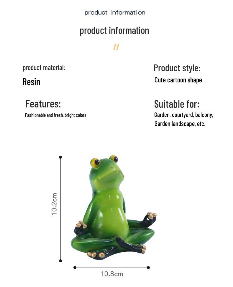 Binnenplaats Yoga Kikker Hars Ornament - Tuinlandschap Decoratie