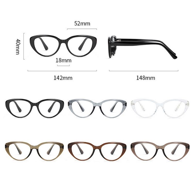 Cat-Eye Glasses Frame With Myopia Blue Light Filter High-Quality Lightweight Durable Flat Lens Fashionable Personalized Optics