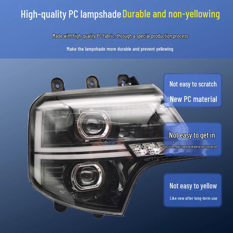 Super Bright LED Headlight Assembly for Sinotruk Howo T7H - Modified A7/T5G/TX/T6G Bi-Xenon