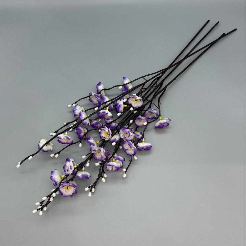 Mini Plum Blossom Silk Flower Arrangement for Home Decor