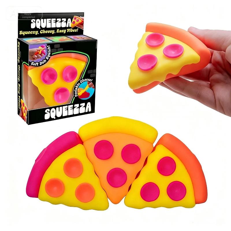 Squishy Pizza Stress Relief Toy 1Pcs for Sensory Stimulation Anxiety Focus and Therapy for Adults