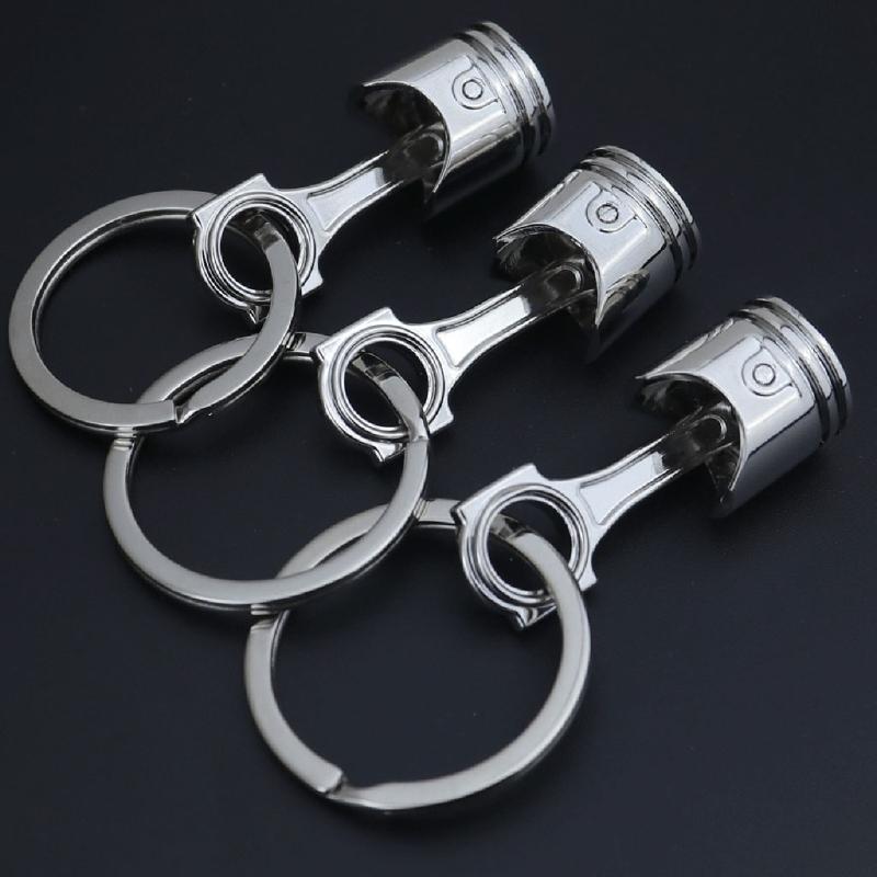 Personalized Car Engine Piston Keychain Pendant Car Modification for Creative Gifts for Key Ring for Men Boys Drivers Ca