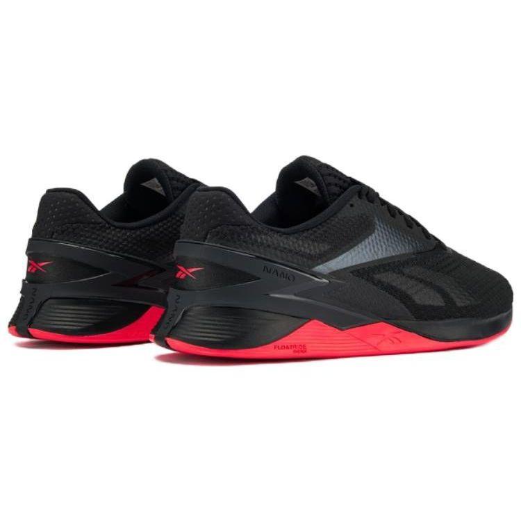 Reebok Scarpe da Allenamento Basse Nano X3 Casual Comode Sneakers Unisex Nero Rosso 100069910
