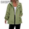 Giacche e Cappotti Invernali Autunnali a Manica Lunga Donna DICFY Vintage Casual Stampa Monocolore