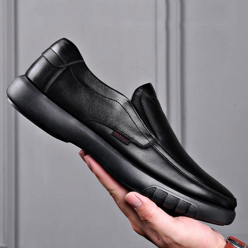 Autumn men's Leather Shoes Casual Fashionable Slip-ons Casual Comfortable Shoes Business Outdoor Sports Leisure Leather Shoes