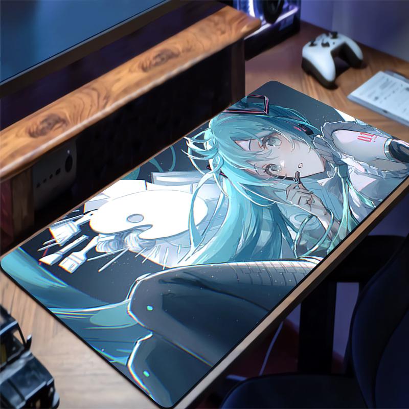 Hatsune Miku Painter Anime Extended Gaming Mouse Pad Large Desk MatNonSlip AntiDirt Extended Desk Mat