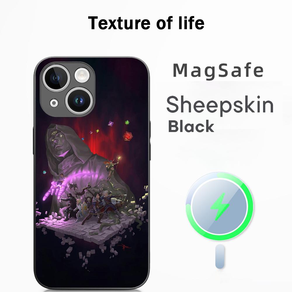 Dungeons Dragons Dnd Classic Game Phone Case For iPhone 17 16 15 14 13 12 Plus Pro Max  High-end Luxury Magsafe Sheepskin