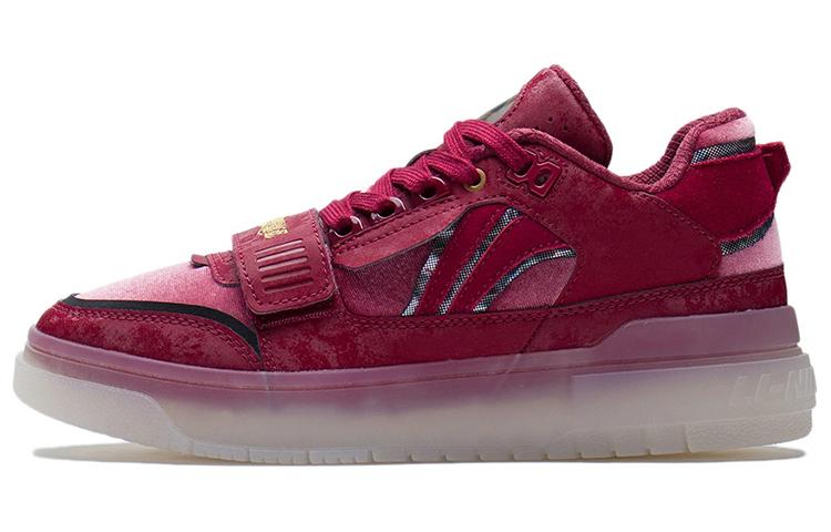 Li Ning Новичок Нескользящая Амортизация Нескользящая Амортизация Низкие Винтажные Баскетбольные Кроссовки Женские Велосипедные Красные ABCS050-10 36