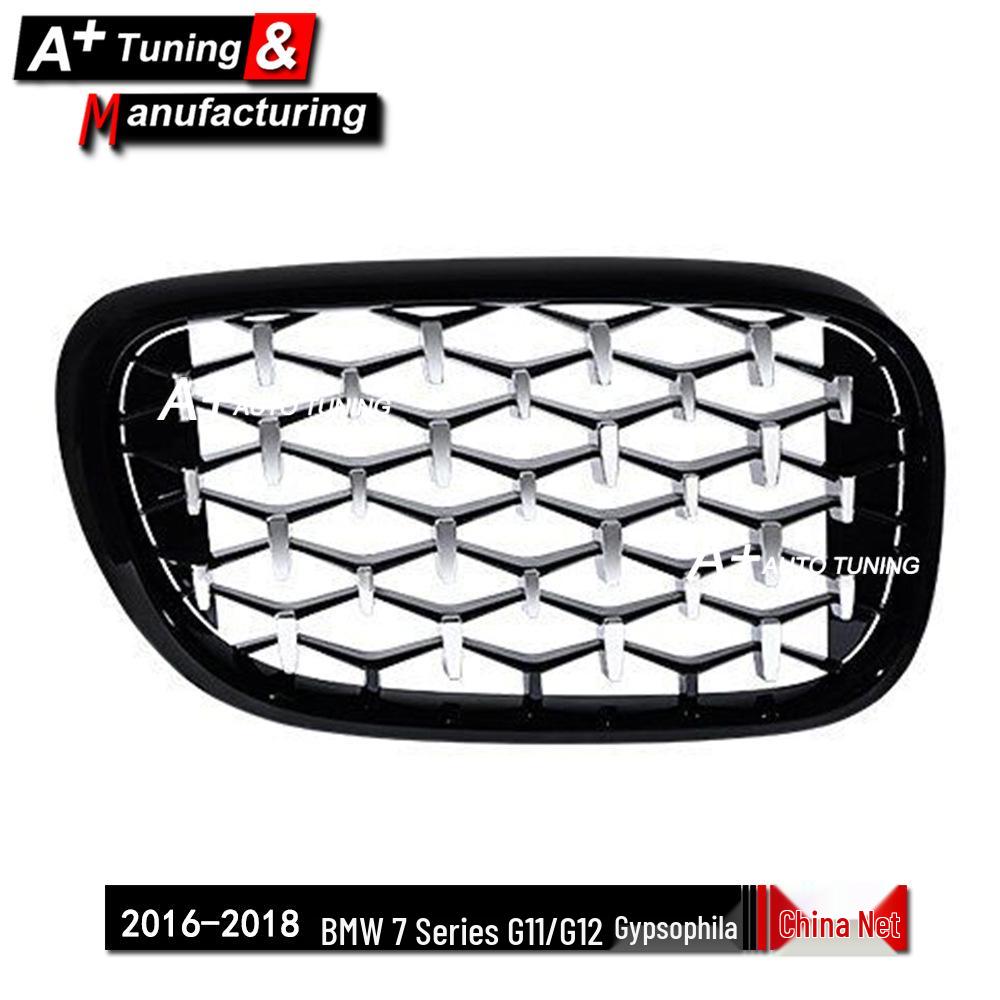 Schwarz verchromter Kühlergrill für BMW 7er G11/G12 (2016-2018), Sternenhimmel-Stil
