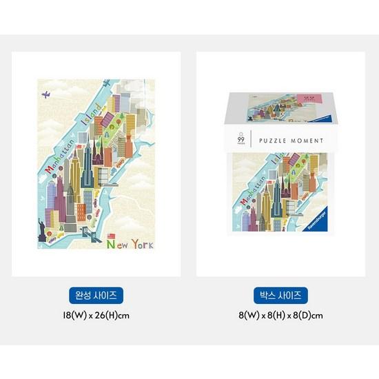 R165377 New York Map Poster 99 Pieces, Korean popular puzzles