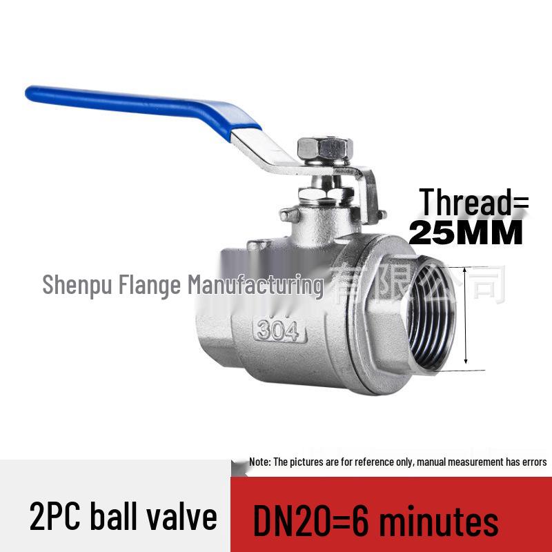 Home Water Pipe 304 Stainless Steel Ball Valve Switch - 1/2, 3/4, 1, and 2 Inch Sizes