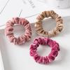 Vintage Rich Texture Ruffled Hair Circles Deep Autumn Colors Lustrous Scrunchies Strong Grip Decorative Ponytail Holders