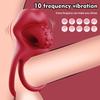 Vibrating Penis Ring for The Tongue, Clitoral Vibrator, Sex Toys, Clitoral Stimulator with Tongue for Men and Women,10 Vibrations, Couple Sex Toys