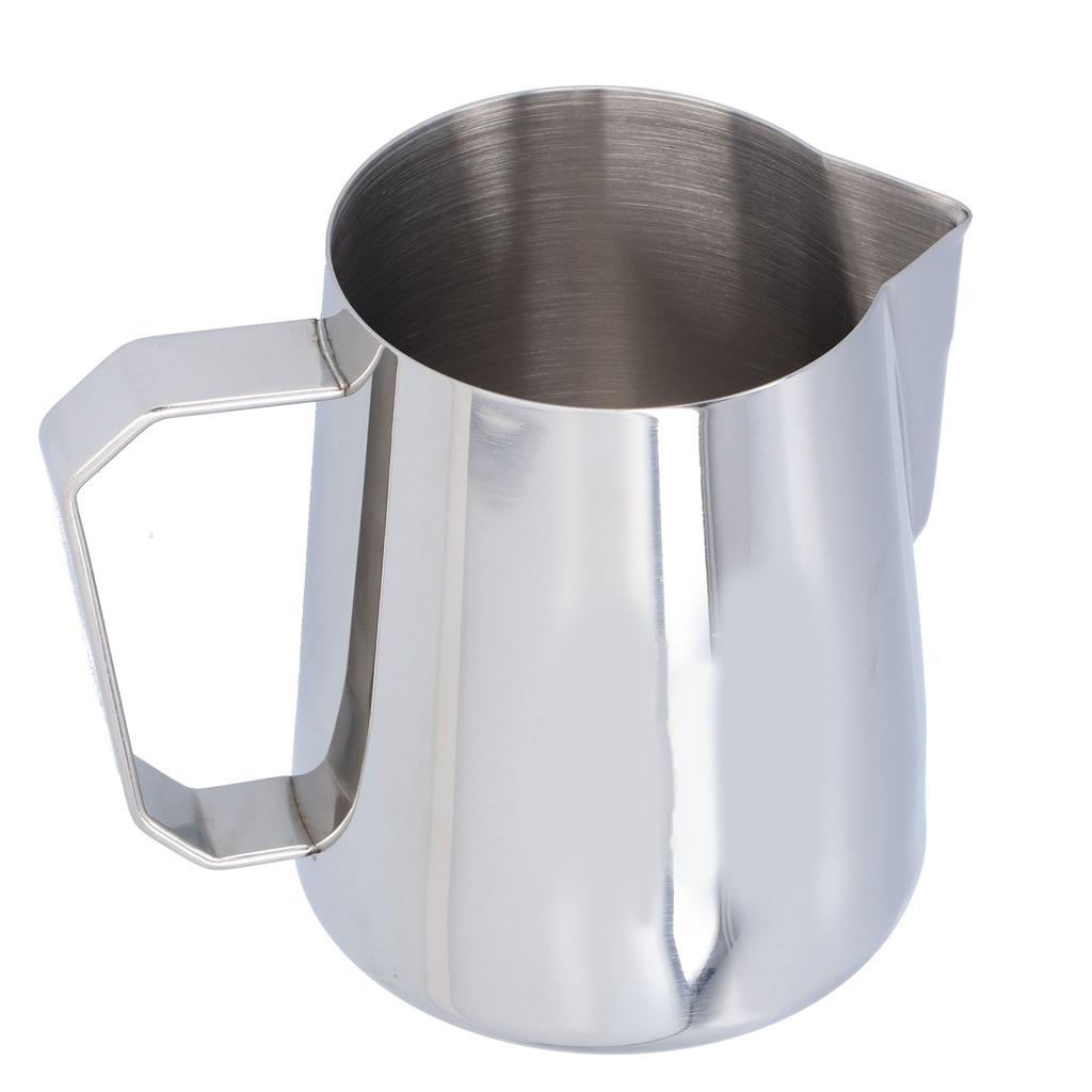 Milk Frothing Pitcher Stainless Steel 600ML Steaming Pitcher for Milk Frother   Arts(600ml;with  : )
