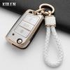 For Vw Volkswagen Golf 7 Mk7 Tiguan Mk2 For Seat Ateca Leon Fr 2 Ibiza Tpu Car Remote Key Cover Case Smart Keyless Accessories