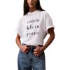 Calvin Klein Casual Comfortable Round Neck Loose Short Sleeve T-Shirt Women Tops Bright-White 47B827G-110