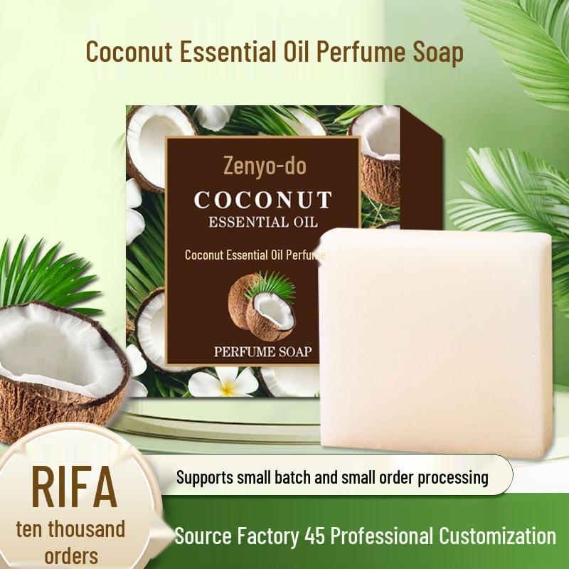 Coconut Oil Exfoliating Soap: Handmade Body Cleanser with Essential Oils & Herbal Fragrance Regular Size
