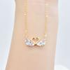 Summer Zircon Double Swan Necklace Female Star Street Shot High-End Beautiful Pendant