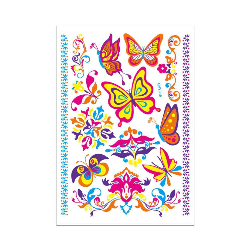 Creative Fluorescent Waterproof Full Arm and Face Tattoo Sticker