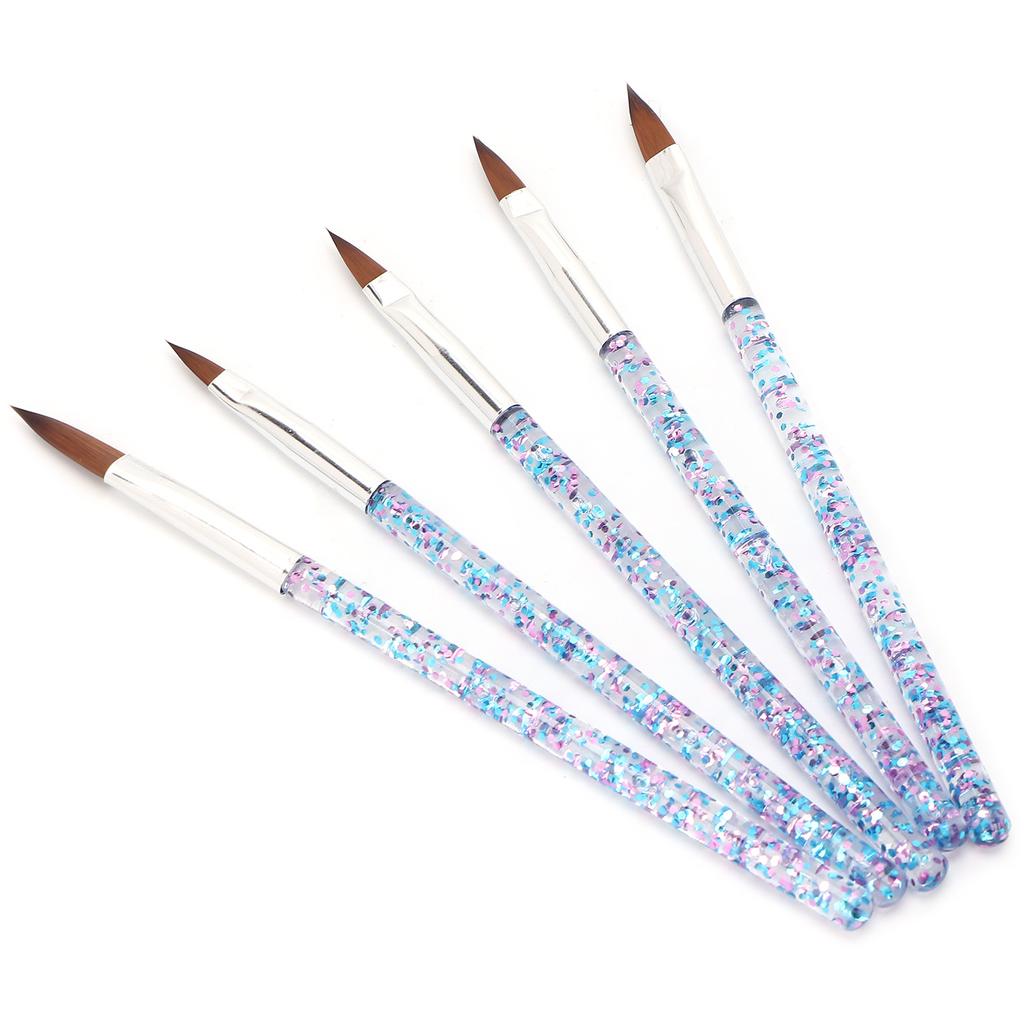 5pcs Nail Painting Drawing Brush Home Salon Portable DIY Nylon Hair Nail Art Brush Set