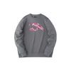 Life Collection Large Logo Print Fleece Lined Pullover Long Sleeved Sweatshirt Men's Gray 952248705-4