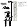 Lawn And Yard Accessory Garden Frog Rain Gauge, Metal Holding Umbrella Stake, Gauge Decorative Measurement for Outdoor Decor Ornament