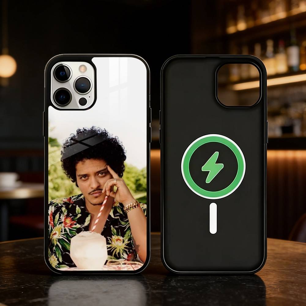 Singer B-Bruno Mars Phone Case For iPhone 17 16 15 14 13 12 Pro Max Plus for Mirror Wireless Magnetic Cover