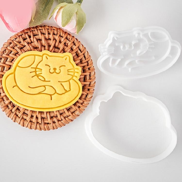 Cookie Molds Cat Shaped Valentine's Day Cookie Cutters Easy to Use Baking Gadget