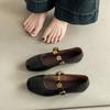 Fashion Versatile Retro Shallow Mouth with Mary Jane Shoes Women's Summer 2025 New Square Head Ballet Shoes