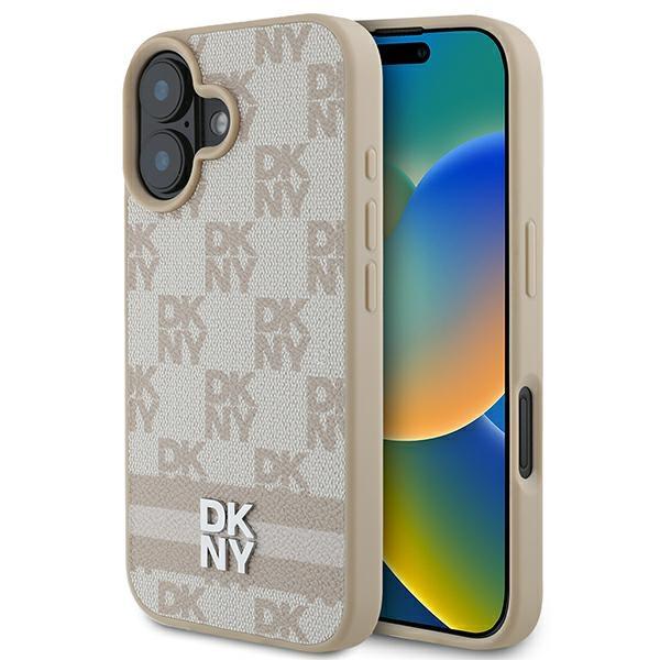 Dkny Dkhcp16Spcptssp Iphone 16 6.1 Różowy/Pink Hardcase Wzór Szachownicy I Drukowane Paski