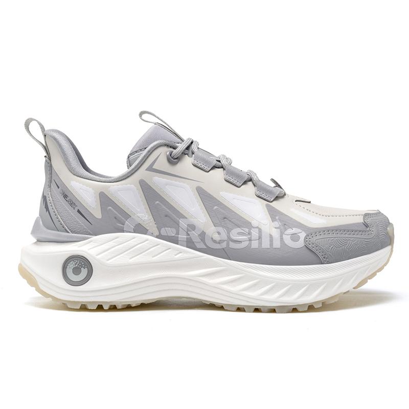 ONEMIX Autumn Winter Leather Walking Shoes Men Non-slip Wear-Resistant Hiking Shoes Soft Elastic Shock Absorbing Running shoes