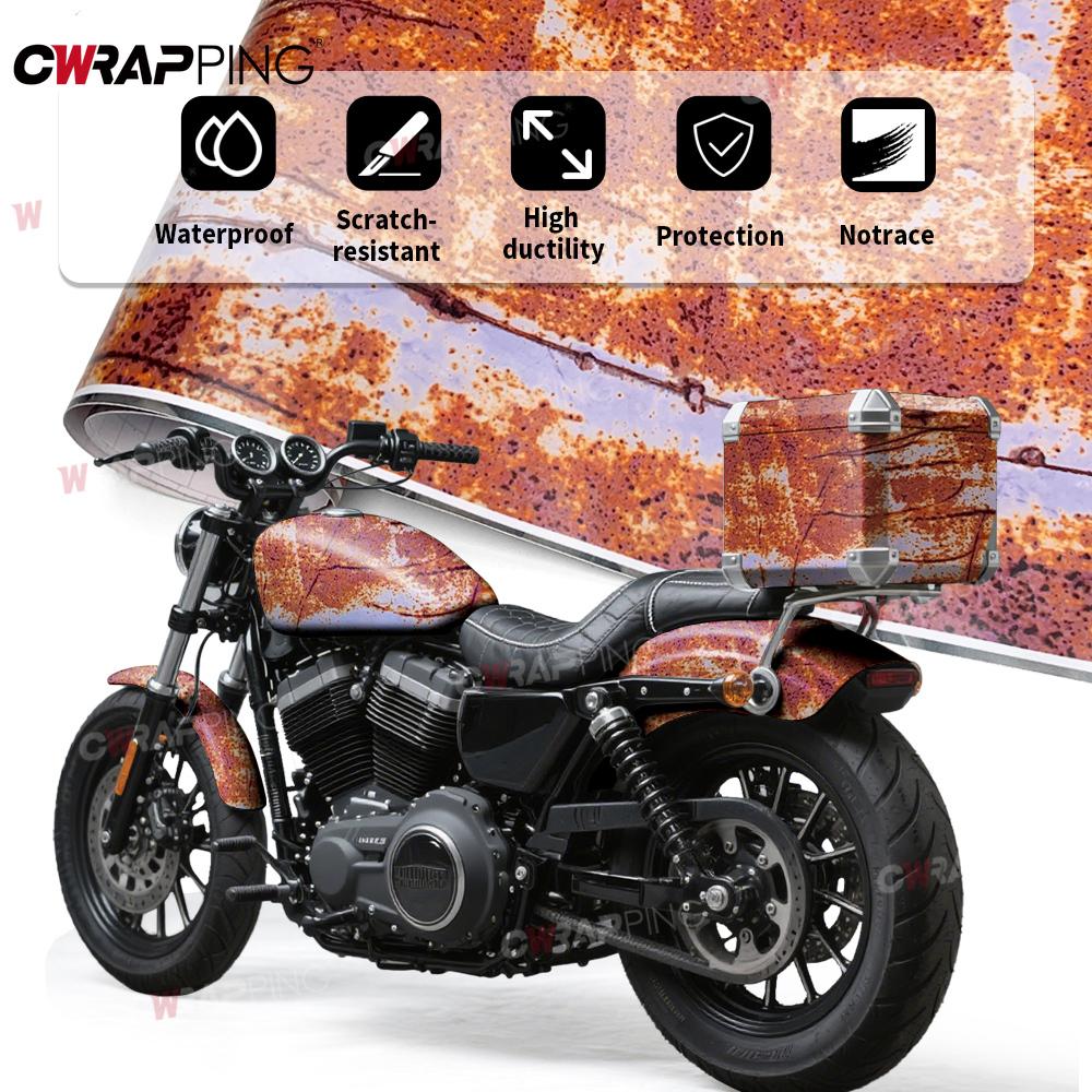 Car Sticker Vinyl Paper for Car Vintage Self-adhesive Film Waterproof Motorcycle Vinyls Rusty Texture Automotive Wrapping Wrap