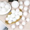 White Christmas Tree Ornament Balls - Plastic Round Decorations