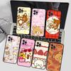 Popular Cute R-rilakkuma Bear Phone Case For IPhone 16 Pro Max 15 17 Plus 14 13 12 Mini 11 Black Cover
