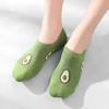 5 Pairs Avocado Crew Ankle Socks Cartoon Fresh Fashion Breathable Summer And Autumn Kawaii Comforts Women's Low Cut Boat Socks